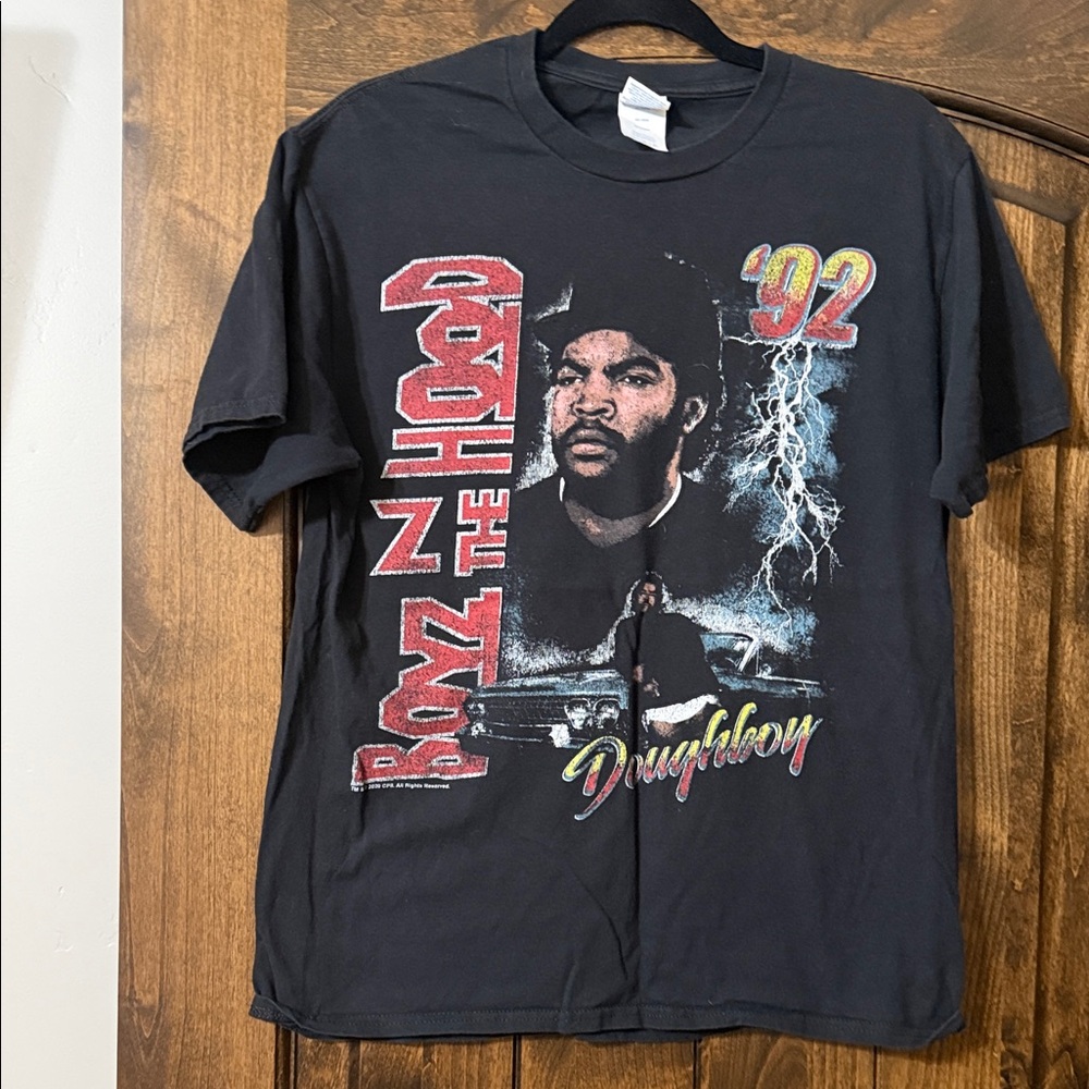 Black Graphic Tee - Boyz N The Hood Design